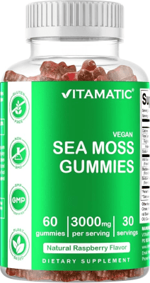 Vitamatic Irish Sea Moss Gummies - 3000 mg - 60 Vegan Gummies