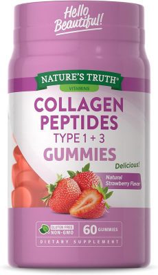 Nature's Truth, Beauty Collagen Gummies, Types 1 + 3, Natural Strawberry