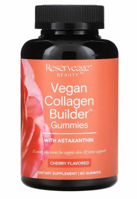 Reserveage Beauty, Vegan Collagen Builder Gummies With Astaxanthin, Cherry