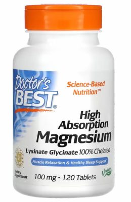 Doctor's Best, High Absorption Magnesium, 100 mg